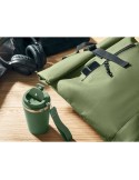 Sac à dos enroulable personnalisé idéal - IREA Matières : PET Couleurs : vert armée objet promotionnel éco-responsable