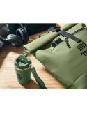 Sac à dos enroulable personnalisé idéal - IREA Matières : PET Couleurs : vert armée marquage couleur éclatante