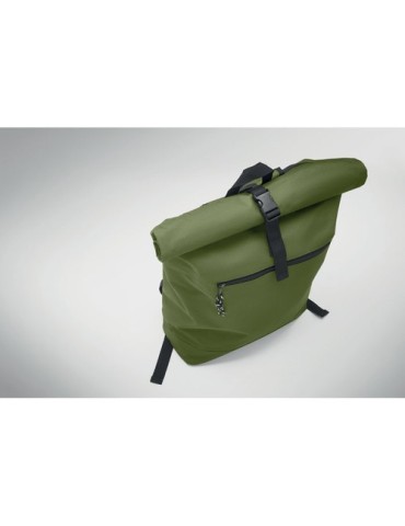 Sac à dos enroulable personnalisé idéal - IREA Matières : PET Couleurs : vert armée personnalisation sur mesure