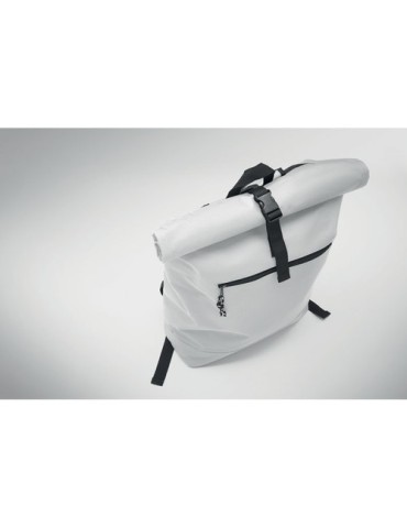 Sac à dos enroulable personnalisé idéal - IREA Matières : PET Couleurs : blanc goodies publicitaire événementiel