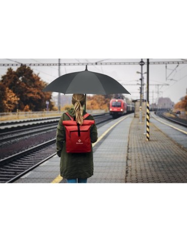 Sac à dos enroulable personnalisé idéal - IREA Matières : PET Couleurs : rouge personnalisable avec votre logo