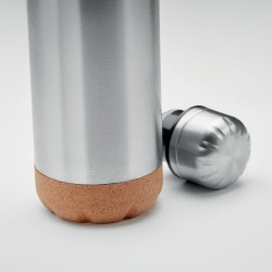 Bouteille isotherme double paroi  de 500 ml en acier inoxydable - ASPEN CORK Matières : acier inoxydable Couleurs : argenté mat 