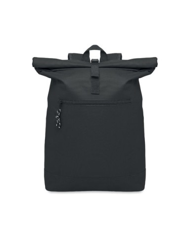 Sac à dos enroulable personnalisé idéal - IREA Matières : PET Couleurs : noir objet promotionnel éco-responsable