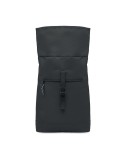 Sac à dos enroulable personnalisé idéal - IREA Matières : PET Couleurs : noir marquage couleur éclatante
