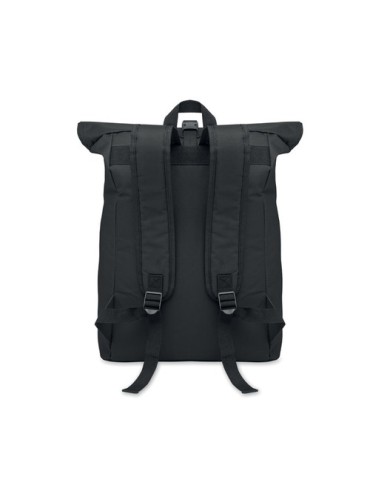 Sac à dos enroulable personnalisé idéal - IREA Matières : PET Couleurs : noir goodies personnalisé en stock