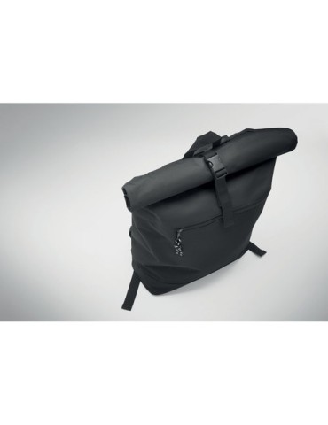 Sac à dos enroulable personnalisé idéal - IREA Matières : PET Couleurs : noir marquage laser ultra précis
