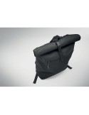 Sac à dos enroulable personnalisé idéal - IREA Matières : PET Couleurs : noir marquage laser ultra précis
