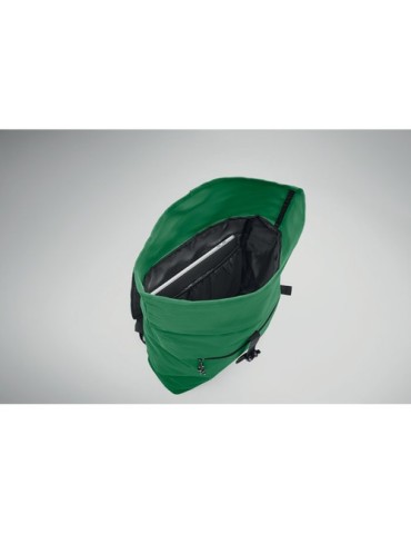 Sac à dos enroulable personnalisé idéal - IREA Matières : PET Couleurs : vert foncé livraison express 24h 48h