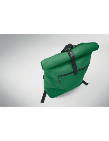 Sac à dos enroulable personnalisé idéal - IREA Matières : PET Couleurs : vert foncé impression logo haute qualité