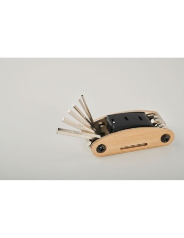 Pochette  et pratique multi outils en bambou - personnalisée MANO Matières : bambou Couleurs : bois 2