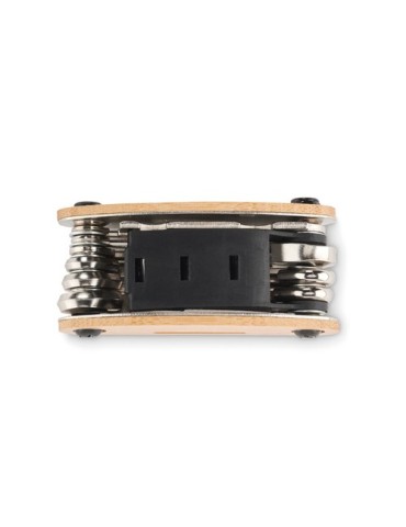 Pochette  et pratique multi outils en bambou - personnalisée MANO Matières : bambou Couleurs : bois objet promotionnel éco-respo