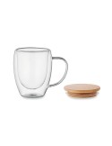 Mug double paroi en verre personnalisé 250ml - TIRAL Matières : borosilicate Couleurs : transparent personnalisable avec votre l