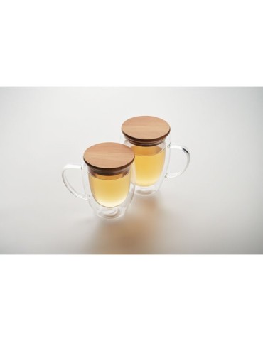 Mug double paroi en verre personnalisé 250ml - TIRAL Matières : borosilicate Couleurs : transparent goodies publicitaire événeme