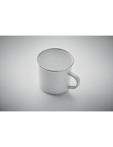 Mug en émail sublimation 500ml personnalisable - Plateado L Matières : métal Couleurs : blanc cadeau entreprise pas cher