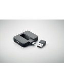Hub USB 4 Ports Personnalisé Éco-responsable - SQUARE-C Matières : ABS Couleurs : noir personnalisation rapide en France