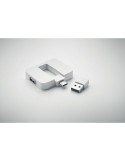 Hub USB 4 Ports Personnalisé Éco-responsable - SQUARE-C Matières : ABS Couleurs : blanc objet promotionnel éco-responsable