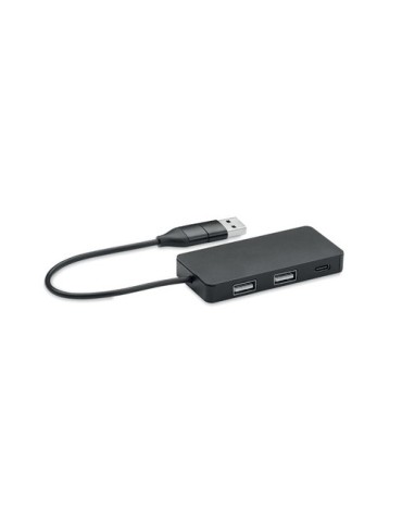 Hub USB Écologique 3 Ports avec Câble 20cm - HUB-C
