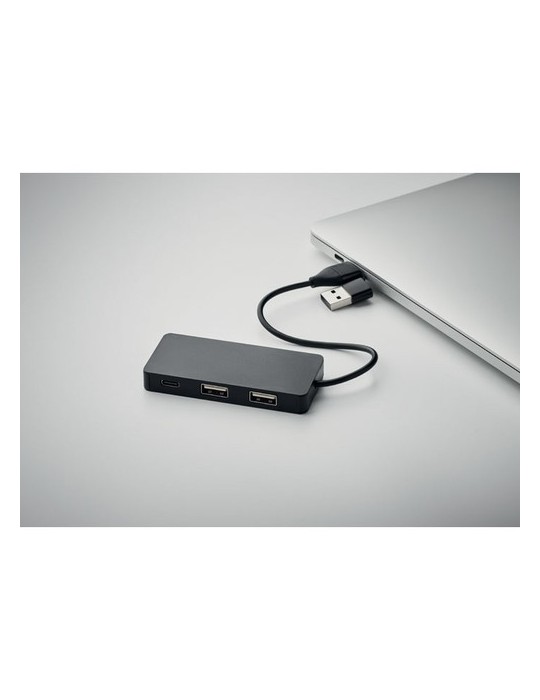 Hub USB 3 Ports avec Câble 20cm - HUB-C
