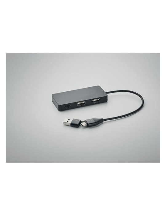Hub USB 3 Ports avec Câble 20cm - HUB-C
