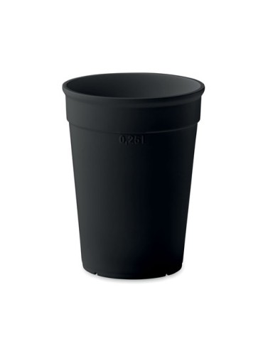Gobelet Éco-responsable Pratique en PP 250ml - AWAYCUP Matières : polypropylène (PP) Couleurs : noir