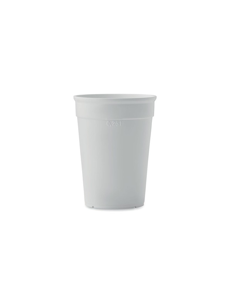 Gobelet Éco-responsable Pratique en PP 250ml - AWAYCUP Matières : polypropylène (PP) Couleurs : blanc livraison express 24h 48h