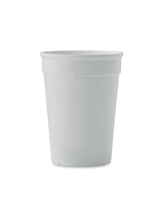Gobelet Éco-responsable Pratique en PP 250ml - AWAYCUP Matières : polypropylène (PP) Couleurs : blanc livraison express 24h 48h