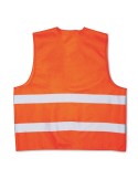 Gilet de sécurité personnalisé, confortable et protecteur - VISICOAT Matières : PET Couleurs : orange cadeau entreprise pas cher