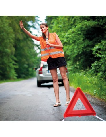 Gilet de sécurité personnalisé, confortable et protecteur - VISICOAT Matières : PET Couleurs : orange impression haute définitio