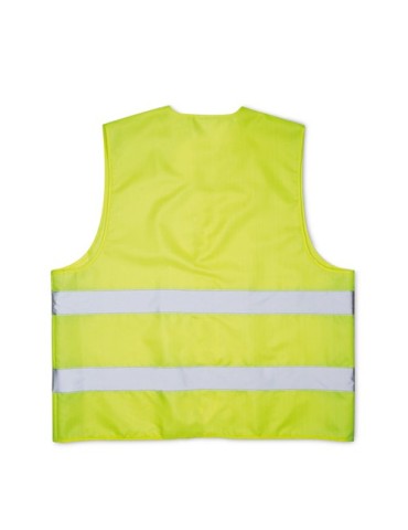 Gilet de sécurité personnalisé, confortable et protecteur - VISICOAT Matières : PET Couleurs : jaune goodies publicitaire événem