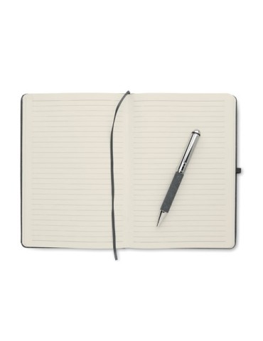 Carnet  en cuir recyclé avec stylo - ELEGANOTE Matières : papier Couleurs : noir livraison express 24h 48h