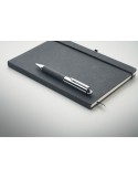 Carnet  en cuir recyclé avec stylo - ELEGANOTE Matières : papier Couleurs : noir cadeau collaborateur premium