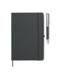 Carnet  en cuir recyclé avec stylo - ELEGANOTE Matières : papier Couleurs : noir accessoire événementiel unique