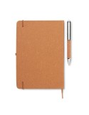 Carnet  en cuir recyclé avec stylo - ELEGANOTE Matières : papier Couleurs : beige impression haute définition