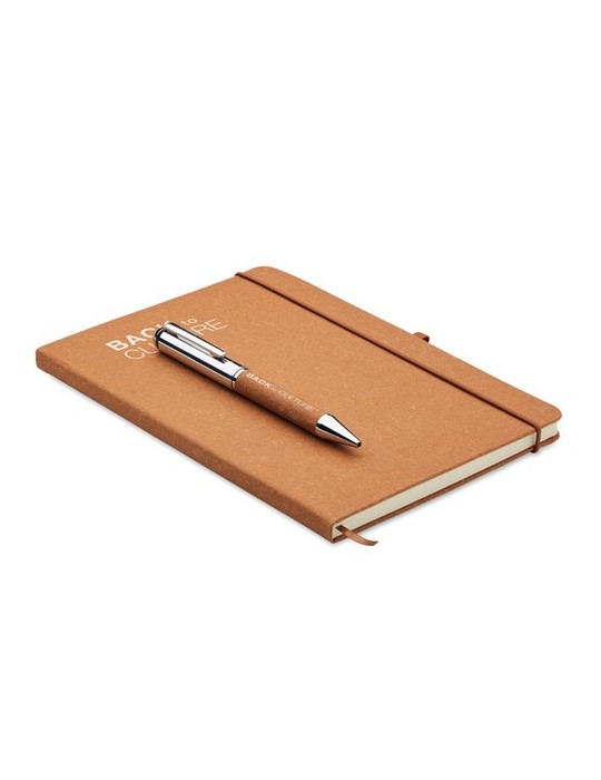 Carnet en cuir recyclé ELEGANOTE avec stylo
