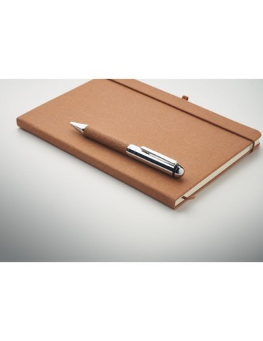 Carnet  en cuir recyclé avec stylo - ELEGANOTE Matières : papier Couleurs : beige goodies entreprise design