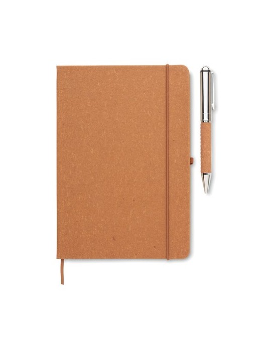 Carnet en cuir recyclé ELEGANOTE avec stylo