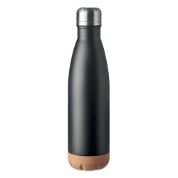 Bouteille isotherme double paroi  de 500 ml en acier inoxydable - ASPEN CORK Matières : acier inoxydable Couleurs : noir goodies
