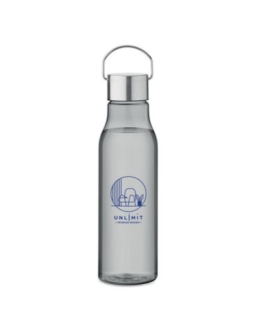 Bouteille  en RPET 600 ml personnalisée - VERNAL Matières : PET recyclé Couleurs : gris transparent personnalisable avec votre l