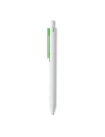 Stylo Poussoir Éco-responsable en ABS Recyclé - SIDE Matières : ABS recyclé Couleurs : vert citron impression logo haute qualité