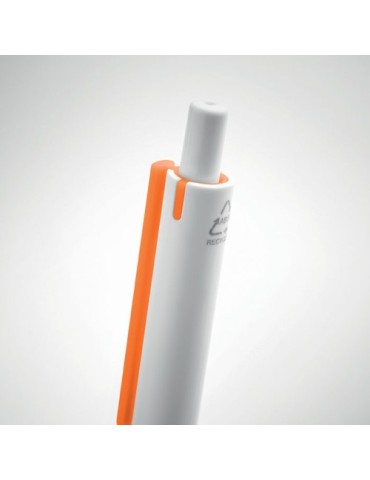 Stylo Poussoir Éco-responsable en ABS Recyclé - SIDE Matières : ABS recyclé Couleurs : orange goodies publicitaire événementiel