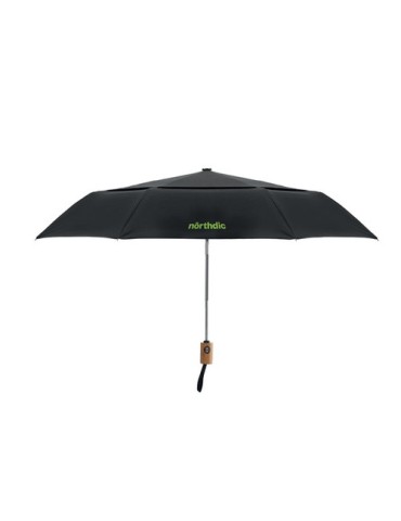 Parapluie pliable 21 pouces personnalisé DRIP Matières : coton Couleurs : noir goodies publicitaire événementiel