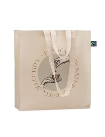 Sac Shopping Équitable Personnalisé OSOLE ++ Matières : coton Couleurs : beige impression haute définition