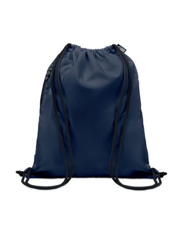 Sac à cordon  300D RPET - NIGHT Matières : PET recyclé Couleurs : bleu personnalisable avec votre logo