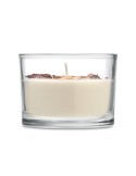 Bougie  en cire végétale 300g personnalisée CITRUS Matières : verre Couleurs : blanc personnalisable avec votre logo