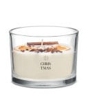 Bougie  en cire végétale 300g personnalisée CITRUS Matières : verre Couleurs : blanc cadeau entreprise pas cher