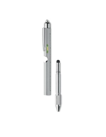 Stylo Niveau et Lampe Pratique et Innovant Personnalisé - RETOOL Matières : aluminium Couleurs : argenté mat goodies publicitair