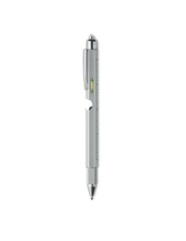Stylo Niveau et Lampe Pratique et Innovant Personnalisé - RETOOL Matières : aluminium Couleurs : argenté mat marquage laser ultr