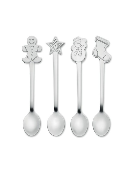 Set de 4 Cuillères à Thé de Noël CHIP SET Set de 4 Cuillères à Thé de Noël CHIP SET