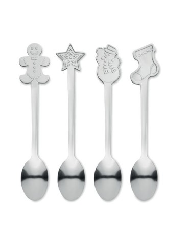 Set de 4 Cuillères à Thé de Noël CHIP SET 2