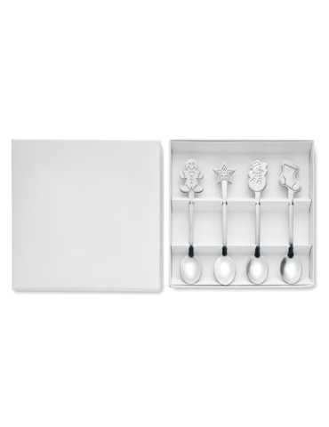 Set de 4 Cuillères à Thé de Noël CHIP SET